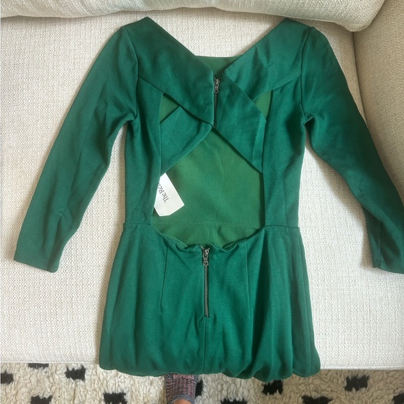 Alice & Olivia Bodycon Hunter Green Dress - Picture 4 of 5